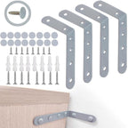 Anti Tip Furniture Anchors for Baby Pet Proofing,Furniture Wall Anchor Furniture Dresser Bookshelf Falling Prevention Device for Children (Grey)