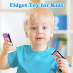 Slider Fidget Toy, Metal Fidget Toys for Adults Fidgets, Rainbow Fidget Toys for Kids, Teens, EDC Fidget Toys for Anexity, ADHD, Stress Relief Items for Adults (A-Rainbow)