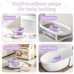 Baby Bath Seat for Babies 6 Months & up, Non-Slip Toddler Bath Seats for Babies Sitting Up, Safe Infant & Newborn Bathtub Chair with 4 Suction Cups & Soft Cushion for Shower,Lavender