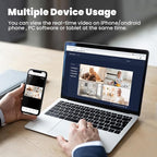 litokam 360 Cameras for Home Security 2K, 2 Pack Indoor Security Camera for Baby/Pet/Nanny with Night Vision, 2.4 GHz Smart WiFi Cam with Motion Detection & Two Way Audio