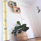 Kids Growth Chart, Wood Frame Fabric Canvas Height Measurement Ruler from Baby to Adult for Child's Room Decoration 7.9 x 79in (7.9 x 79in, Giraffe)