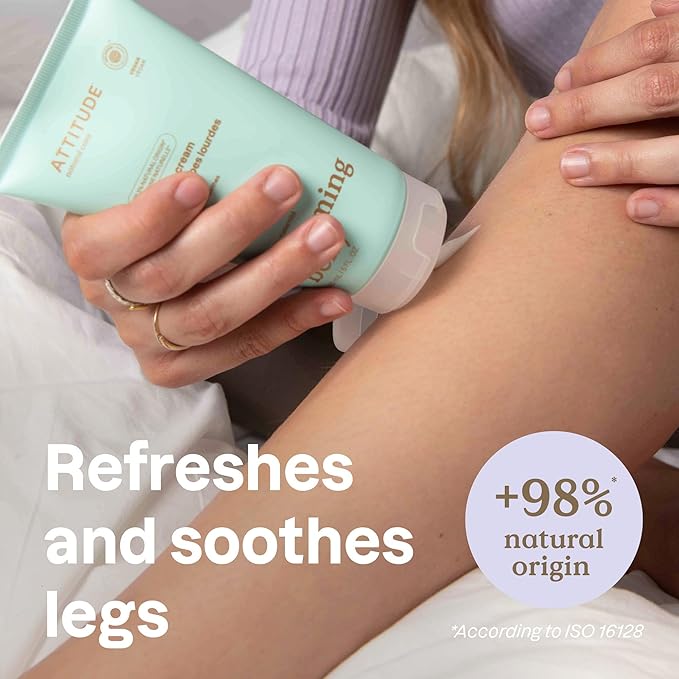 ATTITUDE Pregnancy Tired Legs Cream, EWG Verified, Dermatologically Tested, Plant and Mineral-Based, Vegan Maternity Products, Soothing and Refreshing Mint, 5 Fl Oz (Pack of 6)