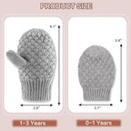 Baby Knit Mittens Toddler Boys Girls Gloves Winter Infant Newborn No Scratch Mitten 0-3 Years