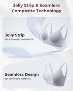 Momcozy CoolFit Nursing Bras for Breastfeeding, Ultra Stretch Seamless Jelly Strip Maternity Bra, Cooling Wireless