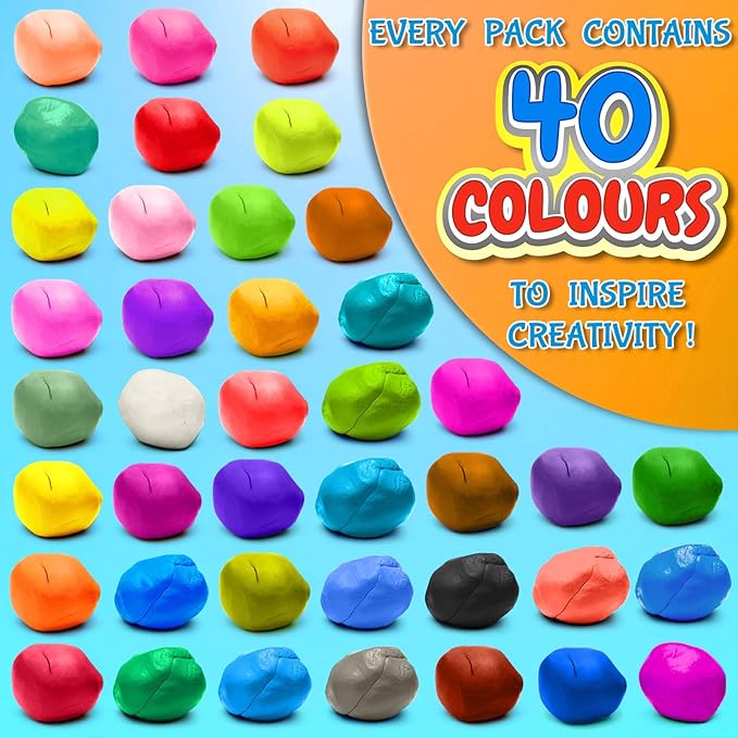 Modeling Clay Kit - 40 Colors Air Dry Clay DIY Molding Clay with Tools, Kids Art Crafts Gift for Boys & Girls Age 3-12 Year Olds