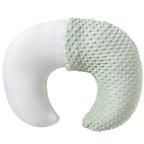 Nursing Pillow and Positioner with Cover for Breastfeeding and Bottle Feeding, Propping Baby, Tummy Time, Baby Sitting Support, Awake-Time Support (Green, 22" x 17.7" x 5.9")