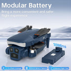 Mini Drone Professional with Blue LED Electric Adjustable Camera,brushless Drones FPV Adults Long Range Gravity Control Gesture Selfie,Drone Wind Resistant Headless Mode Tap Fly Foldable,3 Speeds