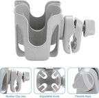 Accmor Stroller Cup Holder with Phone Holder, Bike Cup Holder, Universal Cup Holder for Uppababy Nuna Doona Strollers, 2-in-1 Cup Phone Holder for Stroller, Bike, Wheelchair, Walker, Scooter