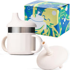 Jumble Dream Baby Sippy Cup, 100% Silicon Training Stainless Steel Kids Cups with Silicon Straw, Toddler Tumbler with Straw Spill Proof |6 Month Plus Toddler Sippy Cup| BPA Free Baby Beaker