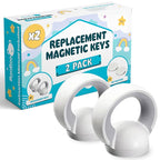 Booboo® x2 Spare Replacement Magnetic Keys Child Safety Locks for Children, Baby Proofing Your Home Cabinets and Drawers with Extra Magnet Keys (2 Pack)