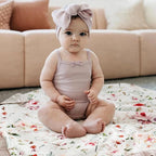 GRSSDER Cotton Muslin Quilt Blanket - Silky Soft and Breathable Kids' Throw Blanket, Oversized Muslin Blankets for Newborns, Toddlers & Kids, 6 Layers Reversible Design for All Seasons, 55" x 69"