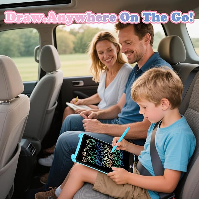 EooCoo Toddler Drawing Toys, 3 Pack 10" LCD Writing Tablet Learning Toys for Kids, Mess Free Coloring Used for Travel Games, Toddler Boo Basket Stuffers, Girls Boys Gifts for 3 4 5 6 7 Years Old