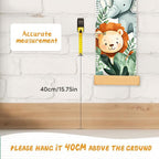 Personalized Name Baby Growth Height Chart Handing Ruler Wall Decor for Kids, Animals Canvas Removable Height Growth Chart, Nursery Decor, Toddler Kid Room Decoration, Hangable