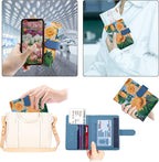 Melsbrinna Rfid Passport Holder for Travel women/Men, Cute Passport Wallet Rfid Blocking Card Slots, Rfid Passport Cover/CaseTravel Wallet, Passport Book Holder (1, Blue2)