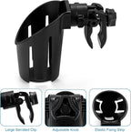 Accmor Universal Cup Holder, Stroller Cup Holder, 360° Rotatable Large Caliber Designed Bottle Holder for Stroller, Bike, Wheelchair, Walker, Scooter