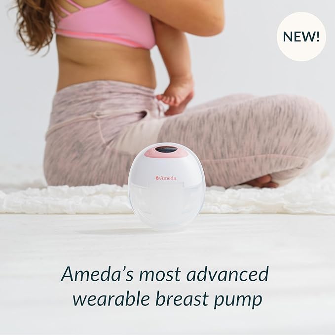 Ameda GLO Wearable Breast Pump | Wearable Breastfeeding Pump | Hands Free, Portable, Electric, Wireless, Hospital Grade | Breast Feeding Essentials | Baby Feeding Essentials