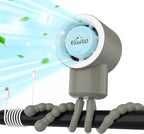 Portable Mini Travel Stroller Fan - Battery Operated, Clip On, Small, Handheld, Rotating, Rechargeable, Personal Fan with Flexible Tripod, 3 Speeds for Baby Crib, Bed Car, Seat Treadmill