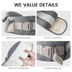Baby Carrier with Hip Seat Adjustable Strap Huge Storage 4-in-1Toddler Carrier Enhanced Lumbar Support Ergonomic Baby Hip Carrier for Newborns & Toddlers Gray