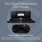 Foundations Ultra Horizontal Wall Mounted Baby Diaper Changing Station, Oversized Changing Surface, Plastic with Heavy Duty Stainless Steel Hinge - Black (200-EH-02)