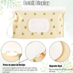 FEBSNOW 6 Pack Baby Wipes Dispenser, Portable Refillable Wipe Holder, Baby Wipes Container, Reusable Wipes Case, Baby Travel Wet Wipes Pouch (Morandi Color)