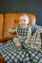 Mebie Baby Muslin Cotton Bib, 3 pack, Baby Bib Set for Burp, Spit Up, Drool, Bandana Bibs for Baby Boy or Baby Girl