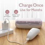 Momcozy Baby Nail File Electric, Rechargeable Baby Nail Clipper, Gentle Baby Nail Trimmer Electric with Night Light, 7 Grinding Head Replacement Pads, Pink