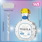 WERNNSAI Tequila Bottle Pinata - Disco Party Decorations for Adults Silver Patron Tequila Pinata with Blindfold for Bachelor Birthday Party Supplies 11.7” x 16.5”