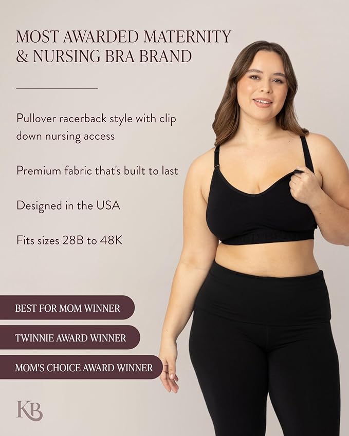 Kindred Bravely Sublime Nursing Sports Bras for Breastfeeding, Soft & Stretchy Maternity Bra