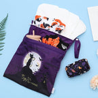 ALVABABY 2pcs Cloth Diaper Wet Dry Bags Waterproof Reusable with Two Zippered Pockets Travel Beach Pool Daycare Soiled Baby Items Yoga Gym Bag for Swimsuits or Wet Clothes 2LM07