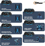 Top Race 15 Channels 2.4G Remote Control Robot Arm | DIY 151 pcs Electronic RC Toys Educational | Alloy Metal Mechanical Robotic Arm Building Kit | Take Apart STEM Hobby Gift Toy for Kids 8+ & Adults