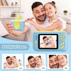 Camera for Kids, Toddler Volging Cameras Age 3-8 Christmas Birthday Gifts for Boys and Girls 3-12 Year Old Boys Digital Camcorder for Video Portable Kids Selfie Camera with 32GB SD Card Blue