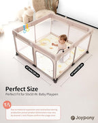 Baby Play Mat, 47 x 47 Inch Foldable Play Mats for Babies and Toddlers, Waterproof & Anti-Slip Portable Baby Floor Mat for Baby Playpen, Baby Mat for Floor with Travel Bag