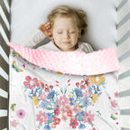 Personalized Baby Blankets for Girls, Custom Name Pink Butterfly Pattern Baby Blanket, Soft Minky Dot Blanket for Newborns and Toddlers, Ideal for Baby Showers Christmas Brithday Gifts