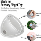 FREELOVE Pivot Magnetic Fidget Slider, Metal Worry Coin Haptic Clicker for Adults, Triangle Rotation Kinetic Toy Mechanical Sound EDC, Autism Sensory ADHD Anxiety Focus Meditation (Aluminum Silver)