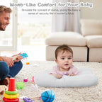 Baby Lounger for Newborn, Bionic Design Baby Lounger, Soft Organic Cotton Breathable Lounger for Infants 0-18 Months (Gray)