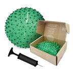 Edushape Original Sensory Ball for Baby - 7" Deflated with Pump, Transparent Green, Enhances Gross Motor Skills for Kids 6 Months & Up