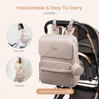 LOVEVOOK Diaper Bag Backpack, Baby Travel Bags for Boys & Girl, Toddler Waterproof Diaper Bag w/Changing Pad, Stroller Straps, Pacifier Case, Newborn Essentials Must Haves Mom