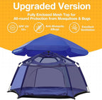 Alvantor Baby Playpen Play Yard 84"x84"x44”Large Kids Tents Pop Up Play Tent Indoor Outdoor Playhouse for Babies Toddlers Children Camping Playground Beach, 36-96 Months, Navy