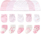 Baby Hats Mittens and Socks Set Cotton Newborn Hat Beanie Soft Infant Girls Boys Caps Gloves 0-6 month