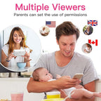 Smart Video Baby Monitor with Camera and Audio,Dual Mode,WiFi On/Off Switch,2.8inch Display,App,1080p Camera,1500ft Long Range,Night Vision,2-Way Talk,AI Baby Growth Album Function