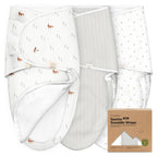 Baby Swaddle Sleep Sacks with Zipper - 3-Pack Swaddles for Newborns 0-3 Months, Infant, Baby Girls, Boys, Soft & Durable Newborn Sleep Sack, Easy Diaper Change Swaddling Blanket(Forest)