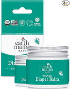 Earth Mama Organic Diaper Balm 2-Ounce | Diaper Cream for Baby | EWG Verified, Petroleum & Artificial Fragrance-Free with Calendula for Sensitive Skin (2-Pack)