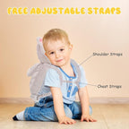 Baby Head Protection Backpack - Soft & Comfortable, Cute Cartoon Design, Elephant