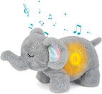Breathing Stuffed Animal for Anxiety, Baby Soothers for Sleep, Elephant Stuffed with White Noise Pure Music for Anxiety Baby Sleep Aid Enhance 30Min Auto Off