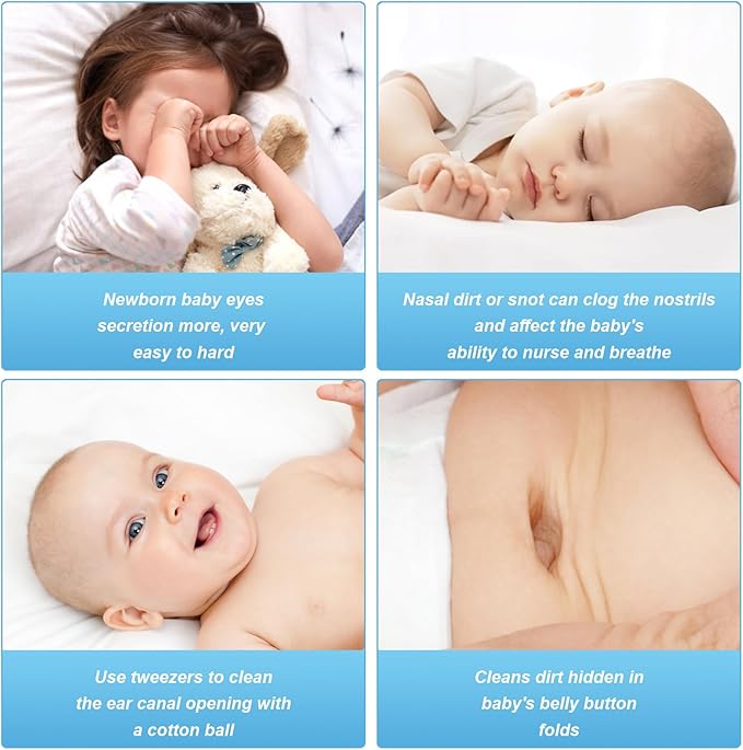 5Pcs Nose Cleaning Tweezers, 5 Colors Baby Nose Picker, Effective Booger Remover Tool, Navel & Ear Cleaner Clip for Baby's Care