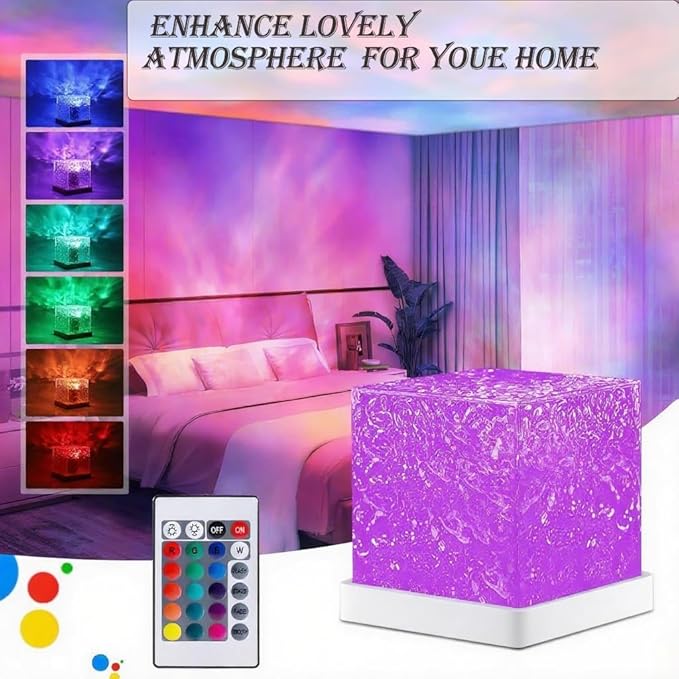 Ocean Wave Projector Light - 16 Color LED Star Night Light with 4 Modes,Galaxy Projector Light for Bedroom, Home Theater, Ceiling Decor