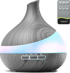 500ML Essential Oil Diffuser: Aroma Diffuser with Remote Control for Hotel Spa Yoga Room - Humidifiers for Bedroom with 14 Colors LED Night Light for Kids/Women Home Relaxation