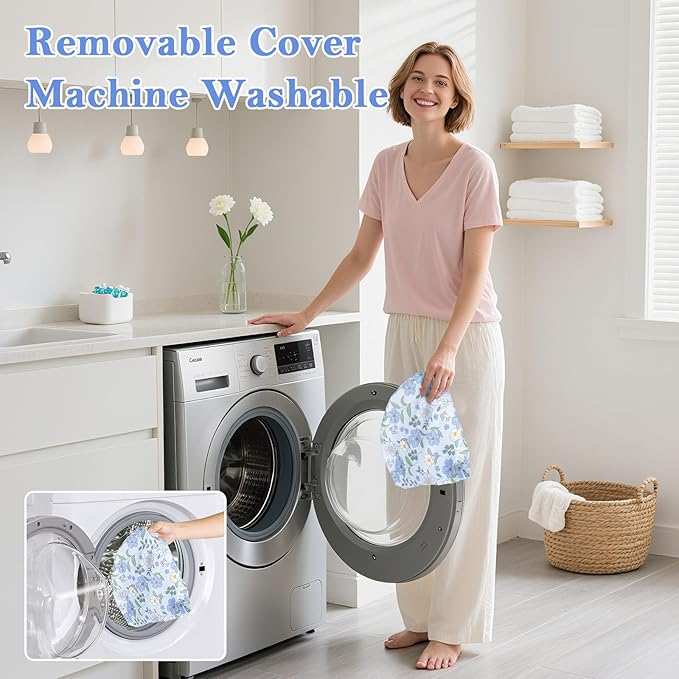 Nursing Pillow, Breastfeeding Pillow with Removable Cotton Cover, Baby Feeding Pillow for Mom Easier Breast Feeding and Bottle Feeding, Breastfeeding Support Cushion for Newborn (Flower)