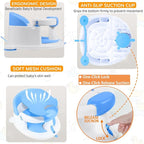 Baby Bath Seat for Babies 6 Months & up, Non-Slip Toddler Bath Seats for Babies Sitting Up,Safe Infant & Newborn Baby Bath Chair Support for Bathtub/Living Room/Shower Room, Blue