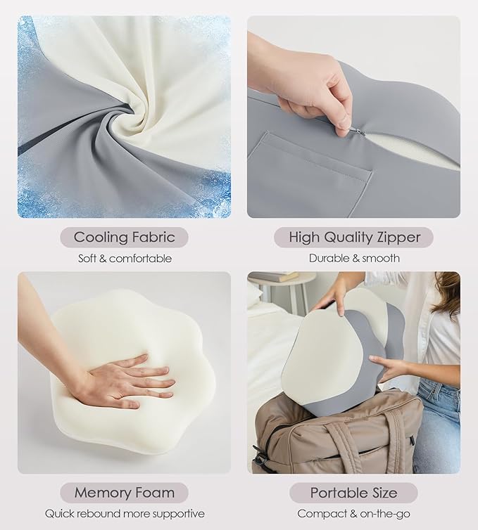 Pregnancy Pillows for Sleeping, Memory Foam Maternity Pillow Support for Back Belly HIPS, Adjustable Travel Wedge Pillow for Pregnant Women, Side Spleeping Pregnant Pillows with Cooling Pillowcase